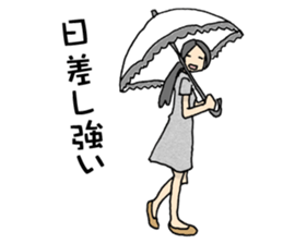 Relaxed girl on holiday sticker #7790878