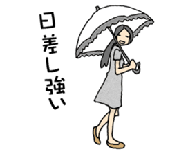 Relaxed girl on holiday sticker #7790878