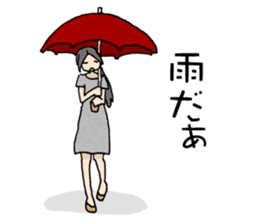 Relaxed girl on holiday sticker #7790882