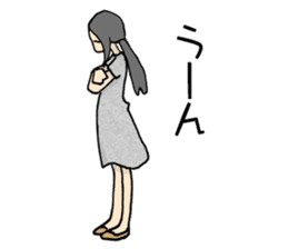 Relaxed girl on holiday sticker #7790887