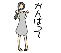 Relaxed girl on holiday sticker #7790888