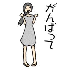 Relaxed girl on holiday sticker #7790888