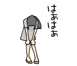 Relaxed girl on holiday sticker #7790897