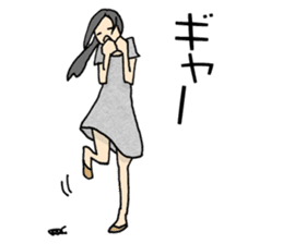 Relaxed girl on holiday sticker #7790898