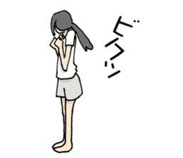 Relaxed girl on holiday sticker #7790899