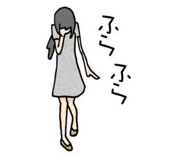 Relaxed girl on holiday sticker #7790901