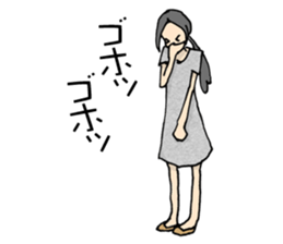 Relaxed girl on holiday sticker #7790904