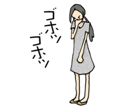 Relaxed girl on holiday sticker #7790904