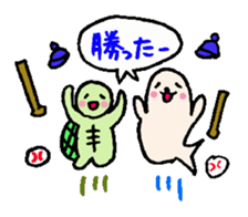 Cute turtles and seals2/baseball version sticker #7791588