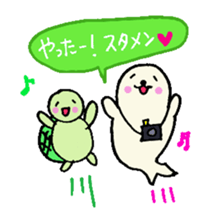 Cute turtles and seals2/baseball version sticker #7791611