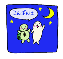 Cute turtles and seals2/baseball version sticker #7791615