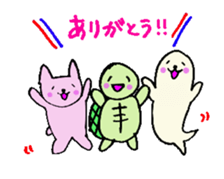 Cute turtles and seals2/baseball version sticker #7791616