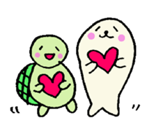 Cute turtles and seals2/baseball version sticker #7791618