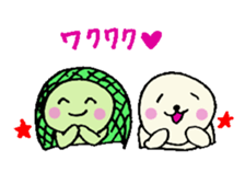 Cute turtles and seals2/baseball version sticker #7791619