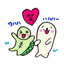 Cute turtles and seals2/baseball version sticker #7791620