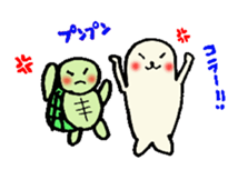 Cute turtles and seals2/baseball version sticker #7791622
