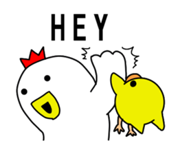 Fascinating chicken and chick 2 sticker #7793240