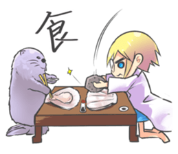 kuriko and animals sticker #7794779