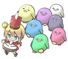 kuriko and animals sticker #7794809