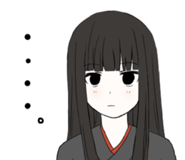 Cute ghost girl sticker #7795092