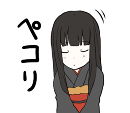 Cute ghost girl sticker #7795093