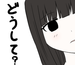 Cute ghost girl sticker #7795095