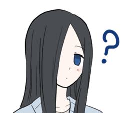 Cute ghost girl sticker #7795104