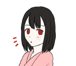 Cute ghost girl sticker #7795110