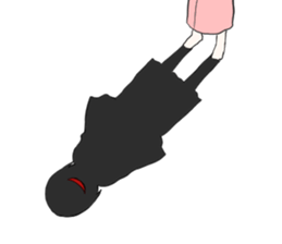 Cute ghost girl sticker #7795114