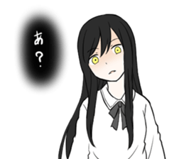 Cute ghost girl sticker #7795127