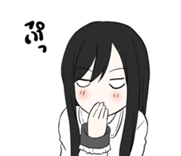 Cute ghost girl sticker #7795130