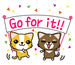 cuteChihuahua with daily conversations E sticker #7795154