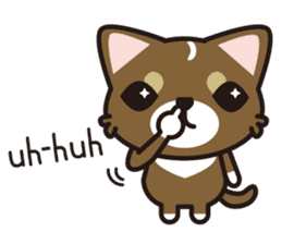 cuteChihuahua with daily conversations E sticker #7795161