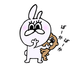Cool bear and rabbit 2 sticker #7796232