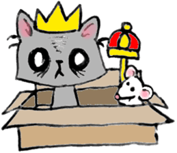 Cat in a box. Cat in a Fort. I sticker #7796452