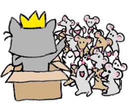 Cat in a box. Cat in a Fort. I sticker #7796453