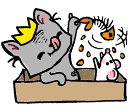 Cat in a box. Cat in a Fort. I sticker #7796460