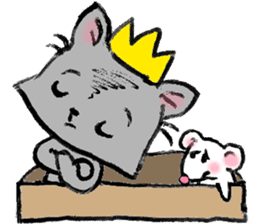 Cat in a box. Cat in a Fort. I sticker #7796466