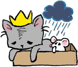 Cat in a box. Cat in a Fort. I sticker #7796474