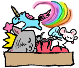 Cat in a box. Cat in a Fort. I sticker #7796475