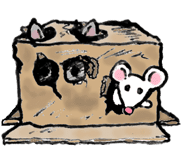 Cat in a box. Cat in a Fort. I sticker #7796480