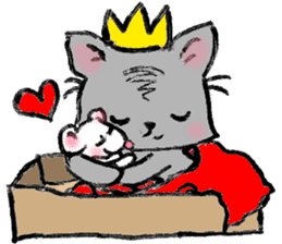 Cat in a box. Cat in a Fort. I sticker #7796482