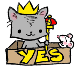 Cat in a box. Cat in a Fort. I sticker #7796491