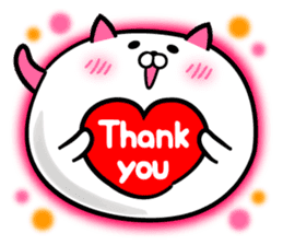 Cat Love balloon sticker #7796987