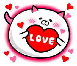 Cat Love balloon sticker #7796988