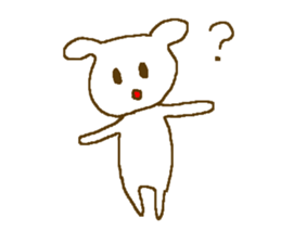 Deadpan white rabbit. sticker #7797906