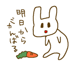 Deadpan white rabbit. sticker #7797912