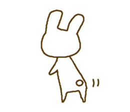 Deadpan white rabbit. sticker #7797918
