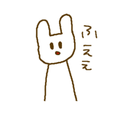 Deadpan white rabbit. sticker #7797923