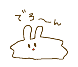 Deadpan white rabbit. sticker #7797927